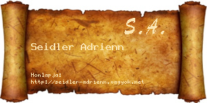 Seidler Adrienn névjegykártya